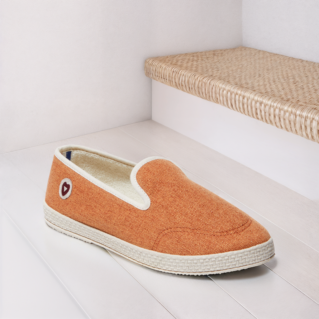 Chaussons - La Toile orange