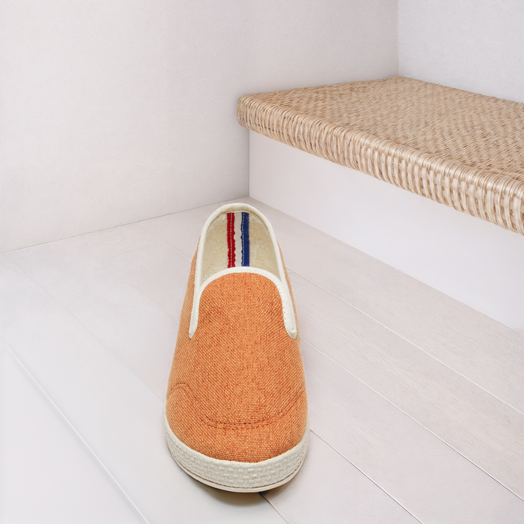 Chaussons - La Toile orange