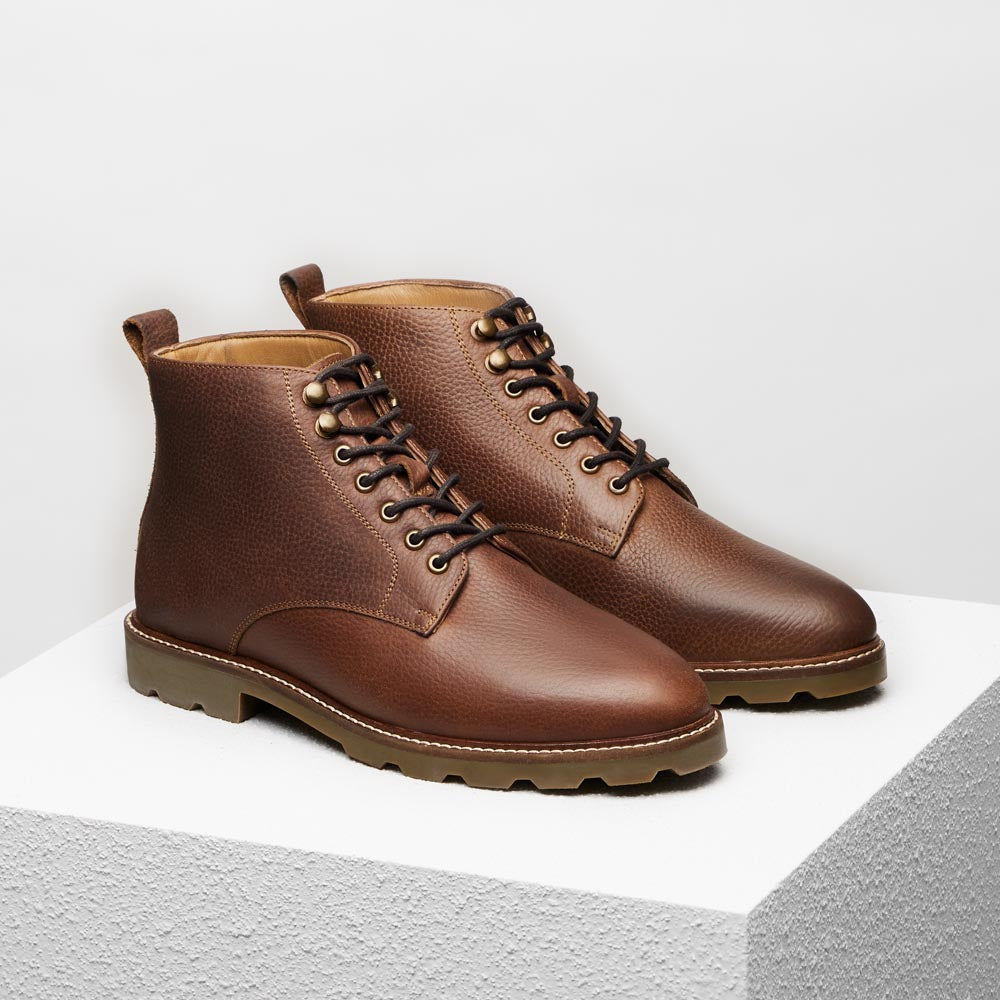 Lace-up ankle boots Edmond - Cognac