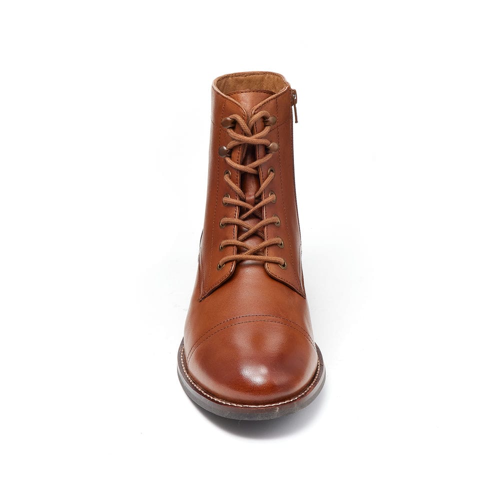 McFinlay Leather lace-up ankle boots Jackson Tan – La Maison