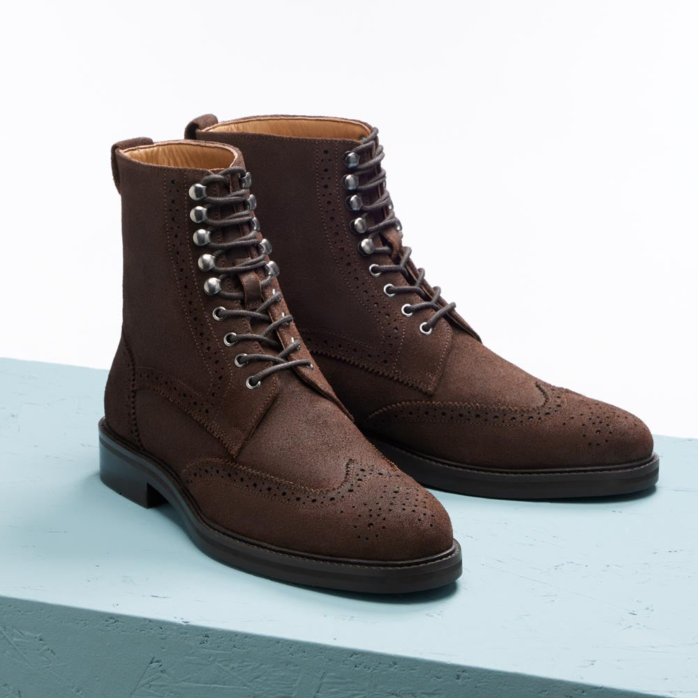 Bottines à lacets Pierce - Marron foncé